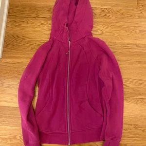EUC Lululemon full zip scuba size 8 sonic pink.